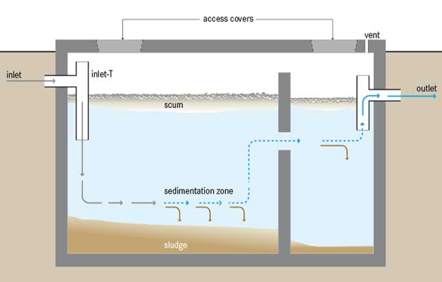 how do septic tanks work image